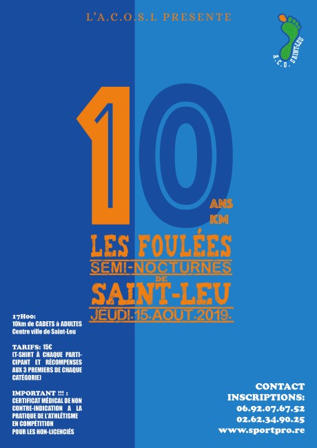 Course : Les Foulées Semi-Nocturnes de Saint-Leu