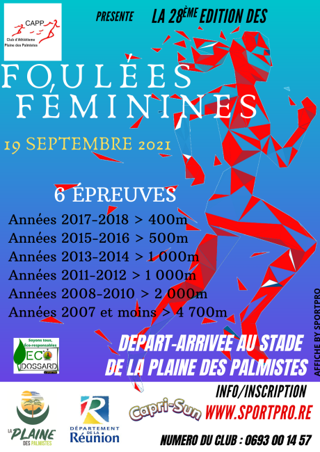 Course : Foulées féminines (année 2007 et moins)