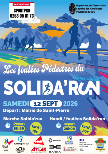 Affiche de Foulées Pédestres du Solida'Run 