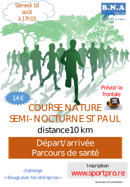 Course : Course nature Semi Nocturne 2018