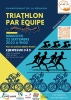 Affiche de triathlon du colosse en equipe 