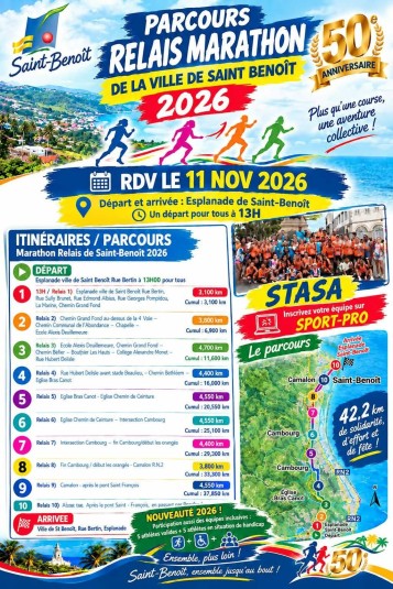 Affiche de Marathon Relais de Saint-Benoît