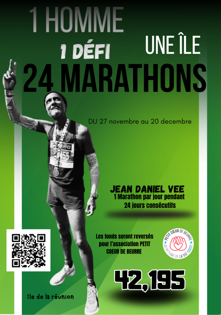 Course : Tee-shirt solidaire  24 Marathons - 1 homme - 1 défi