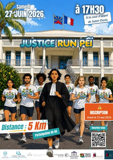 Affiche de Justice Run Péi - Réservé aux personnels et partenaires de justice