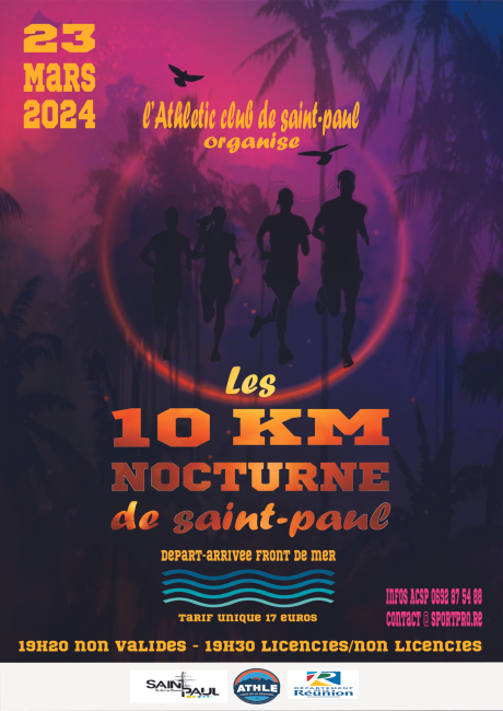 Course : 10km nocturne de St Paul