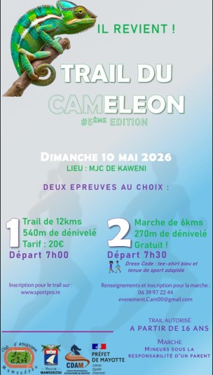 Affiche de   TRAIL DU CAMELEON - 5EME EDITION