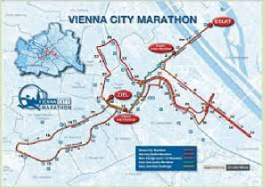 Parcours du marathon et du semi-marathon de Vienne