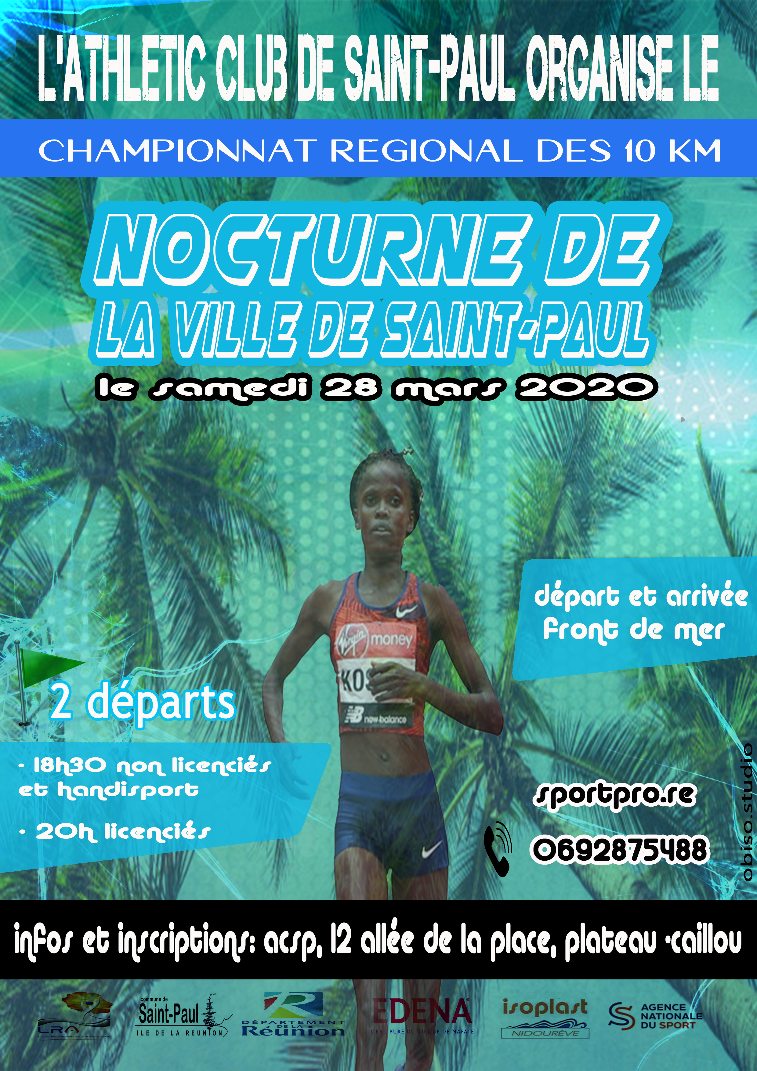 Affiche événement sportif : Championnats France Athlétisme