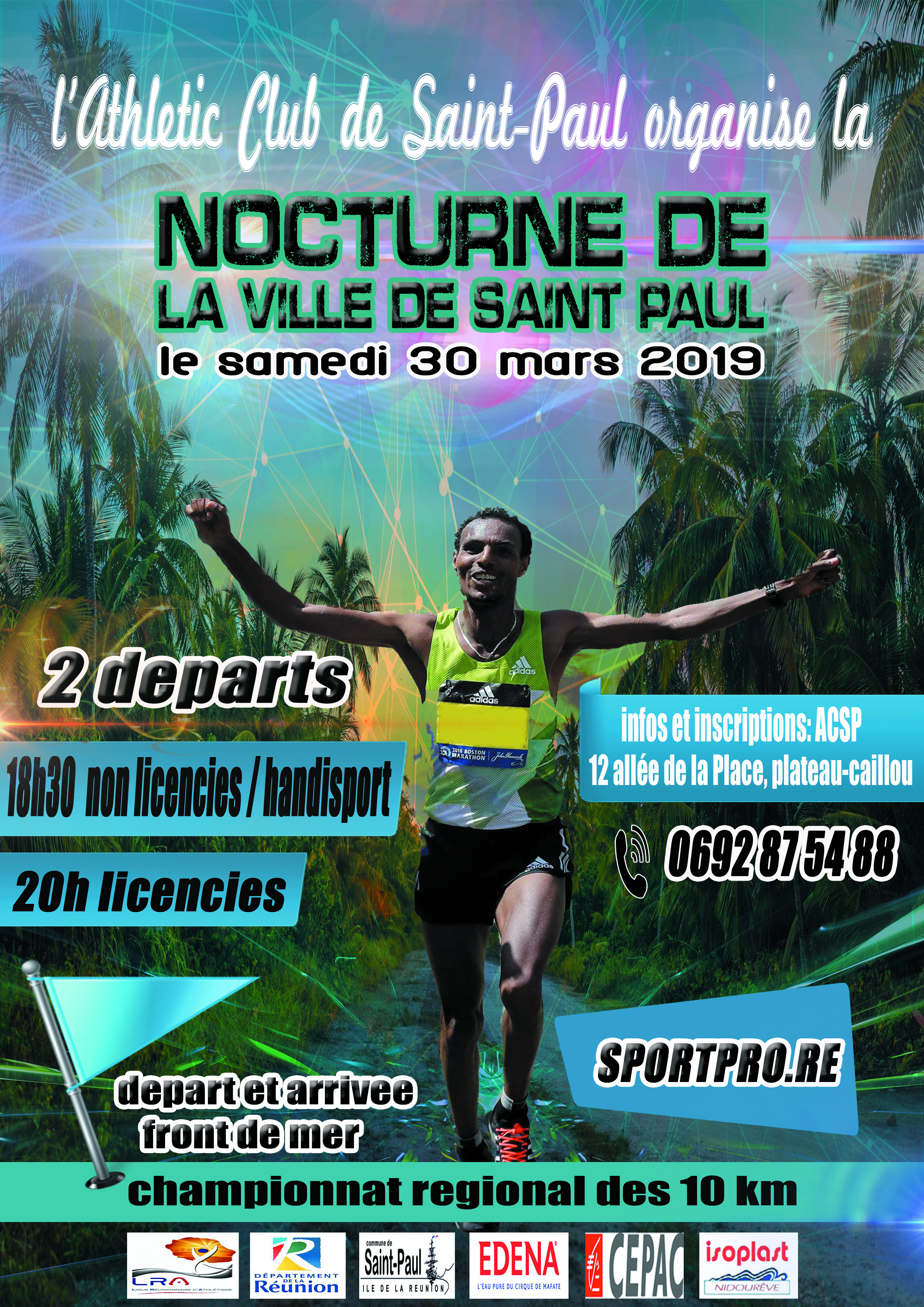 Affiche événement sportif : Championnats France Athlétisme